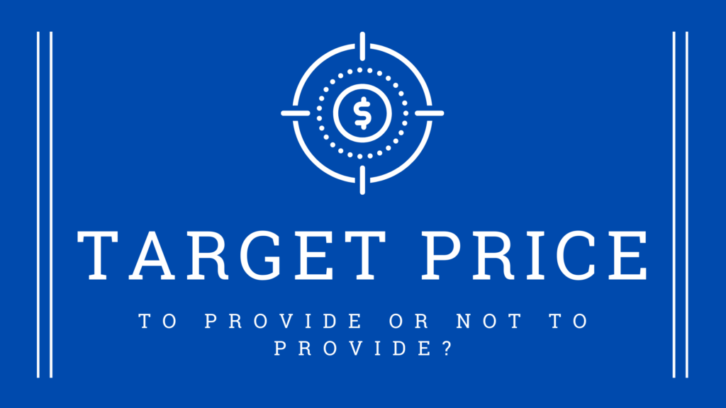 Target Price To Provide Or Not To Provide